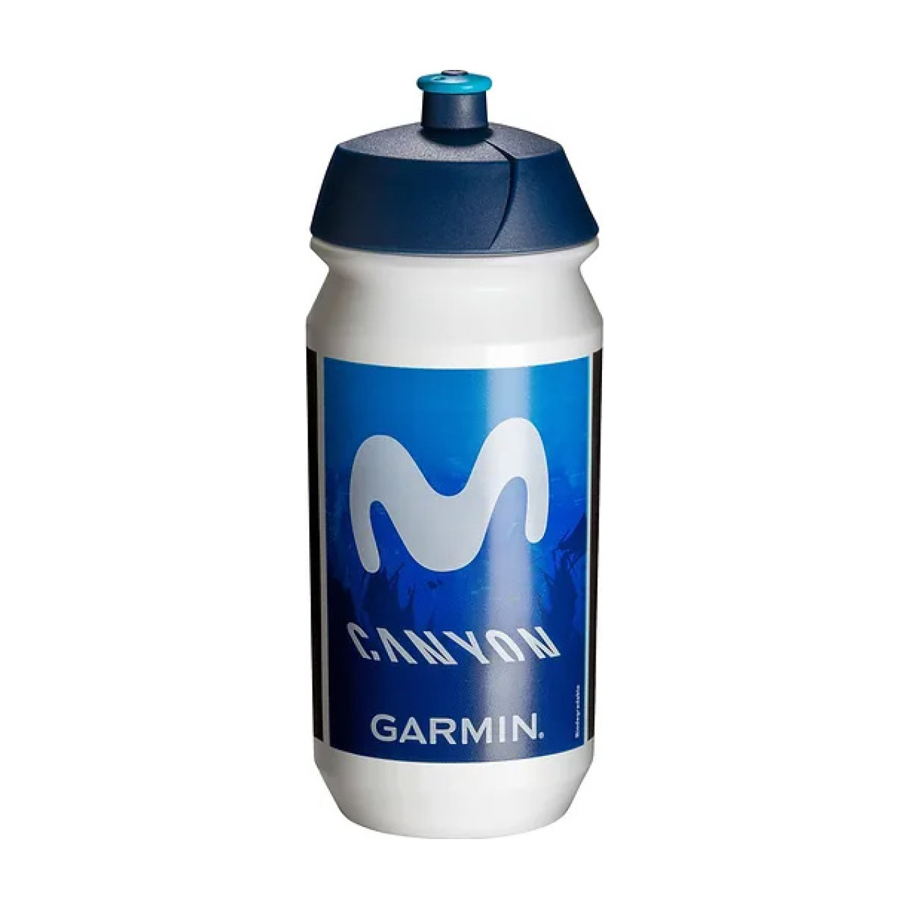 E-shop TACX Cyklistická fľaša na vodu - MOVISTAR - biela/modrá