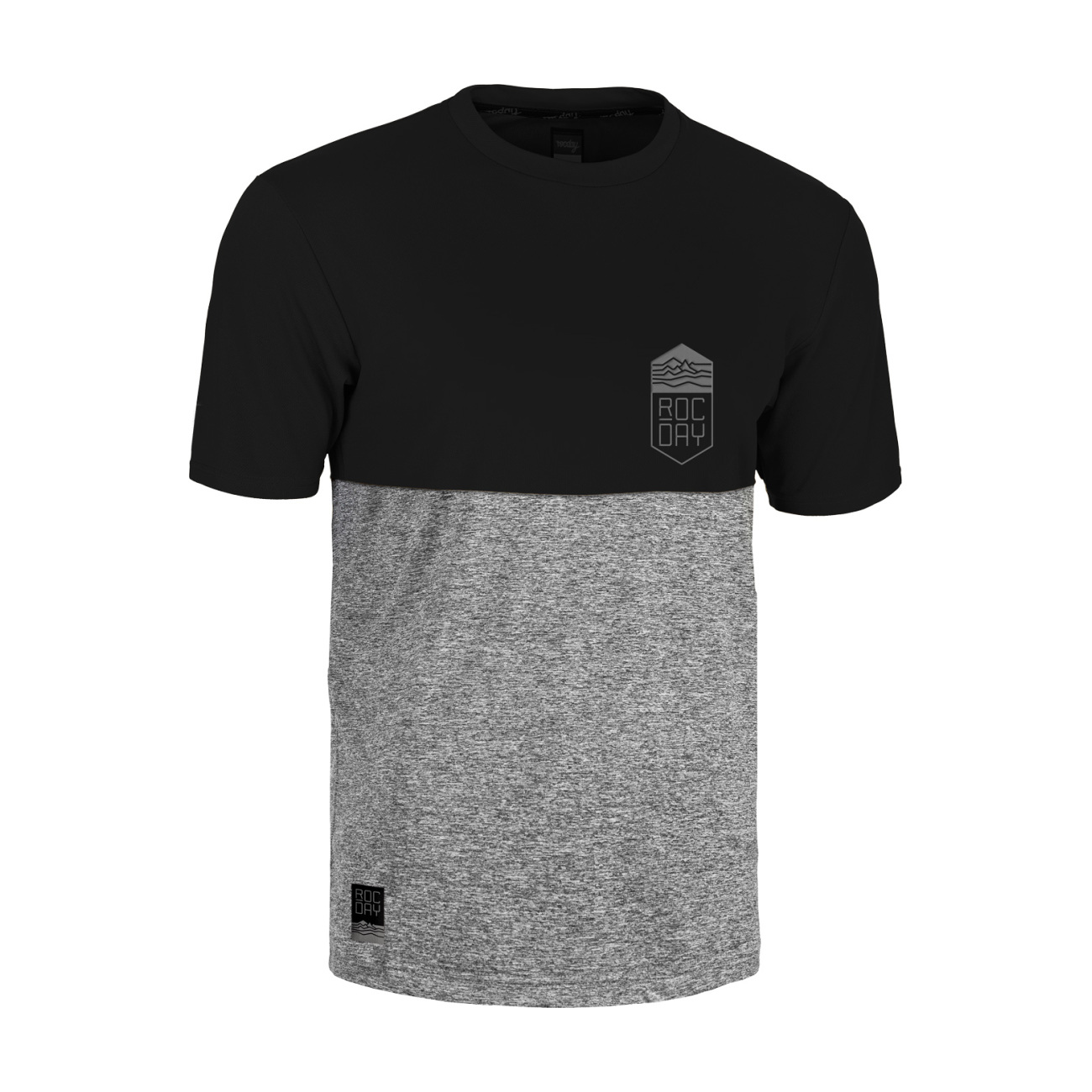 ROCDAY Cyklistický dres s krátkym rukávom - DOUBLE V2 - čierna/šedá
