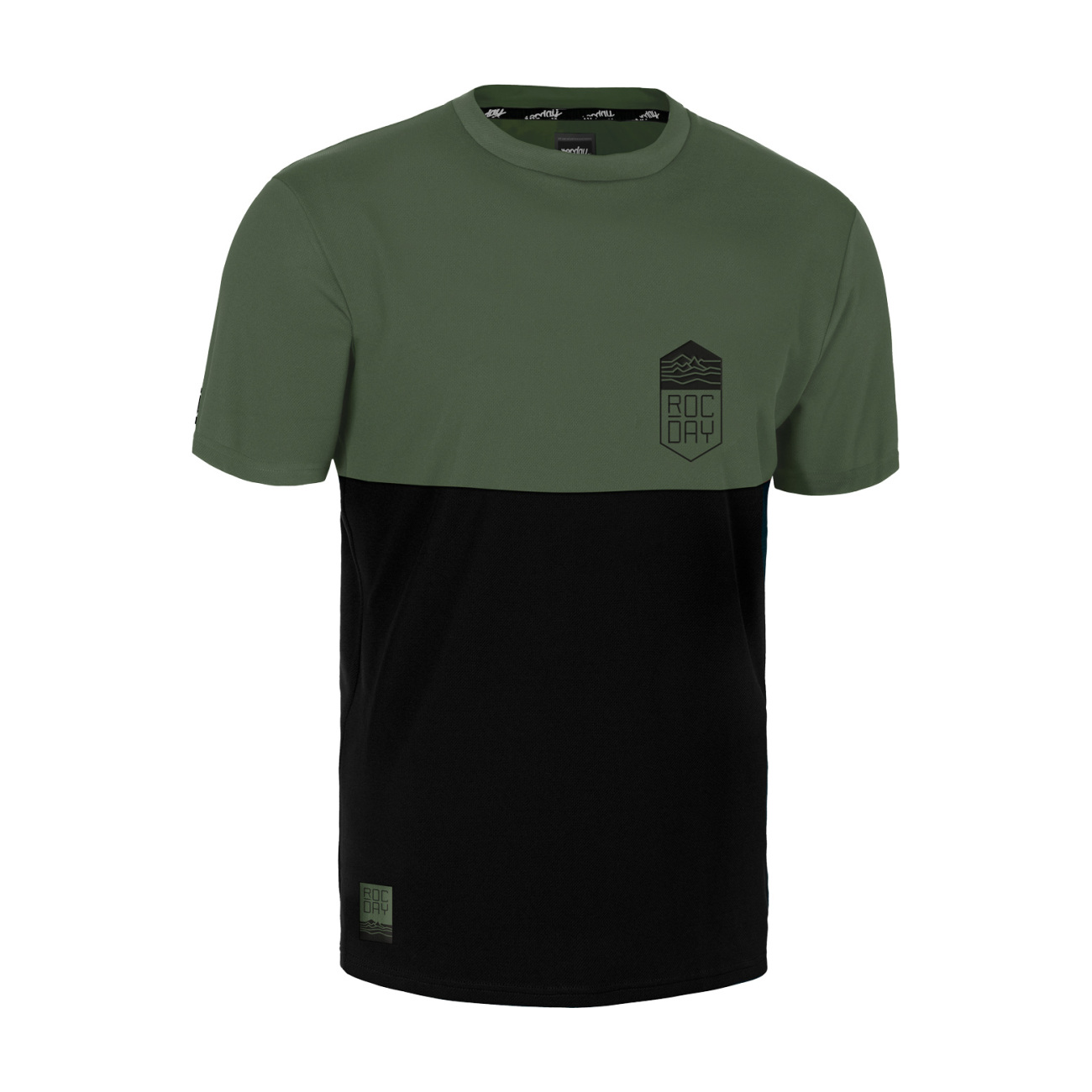ROCDAY Cyklistický dres s krátkym rukávom - DOUBLE V2 - čierna/zelená
