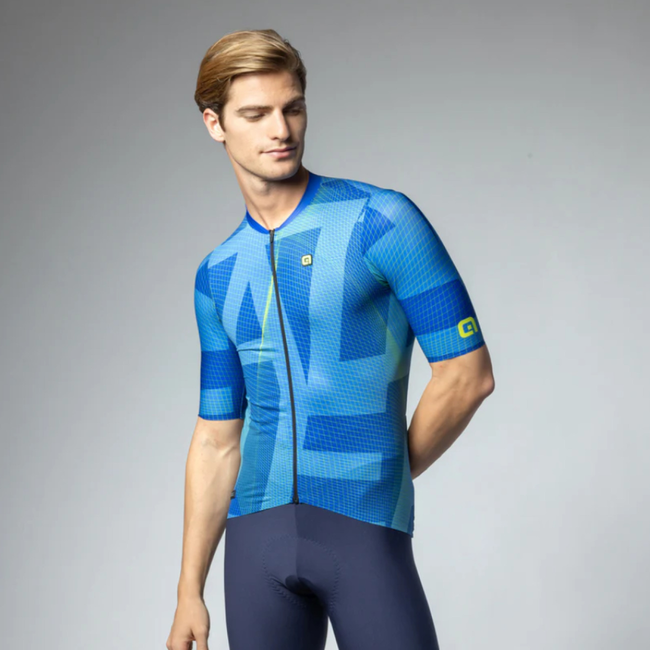 ALÉ Cyklistický dres s krátkym rukávom - PR-E SYNERGY - modrá 2XL