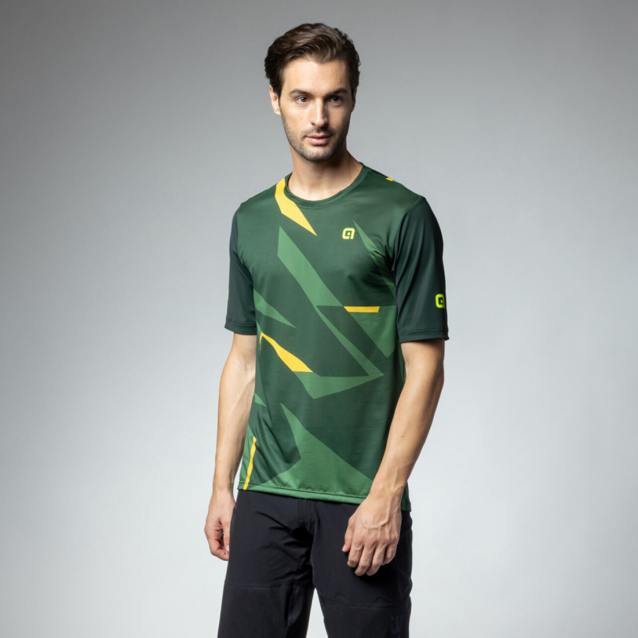 ALÉ Cyklistický dres s krátkym rukávom - OFF ROAD OMEGA - zelená