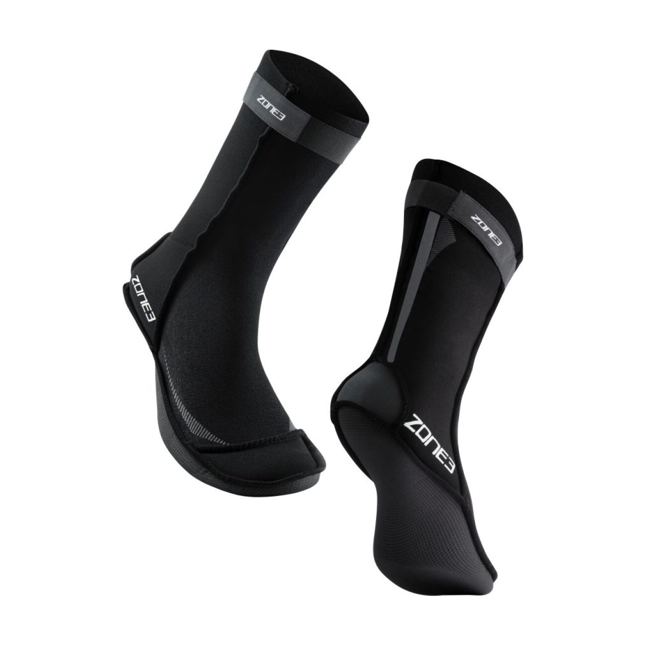 ZONE3 Cyklistické ponožky klasické - NEOPRENE SWIM SOCKS - čierna L