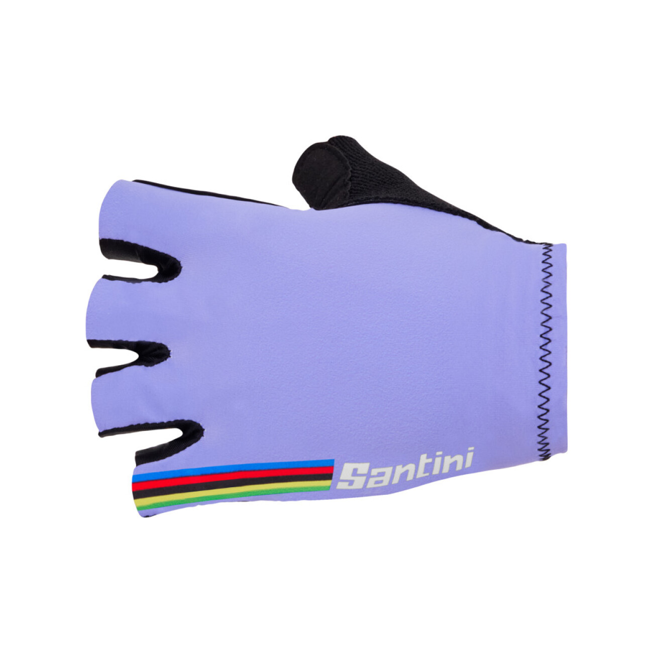 
                SANTINI Cyklistické rukavice krátkoprsté - UCI RAINBOW - fialová S
            