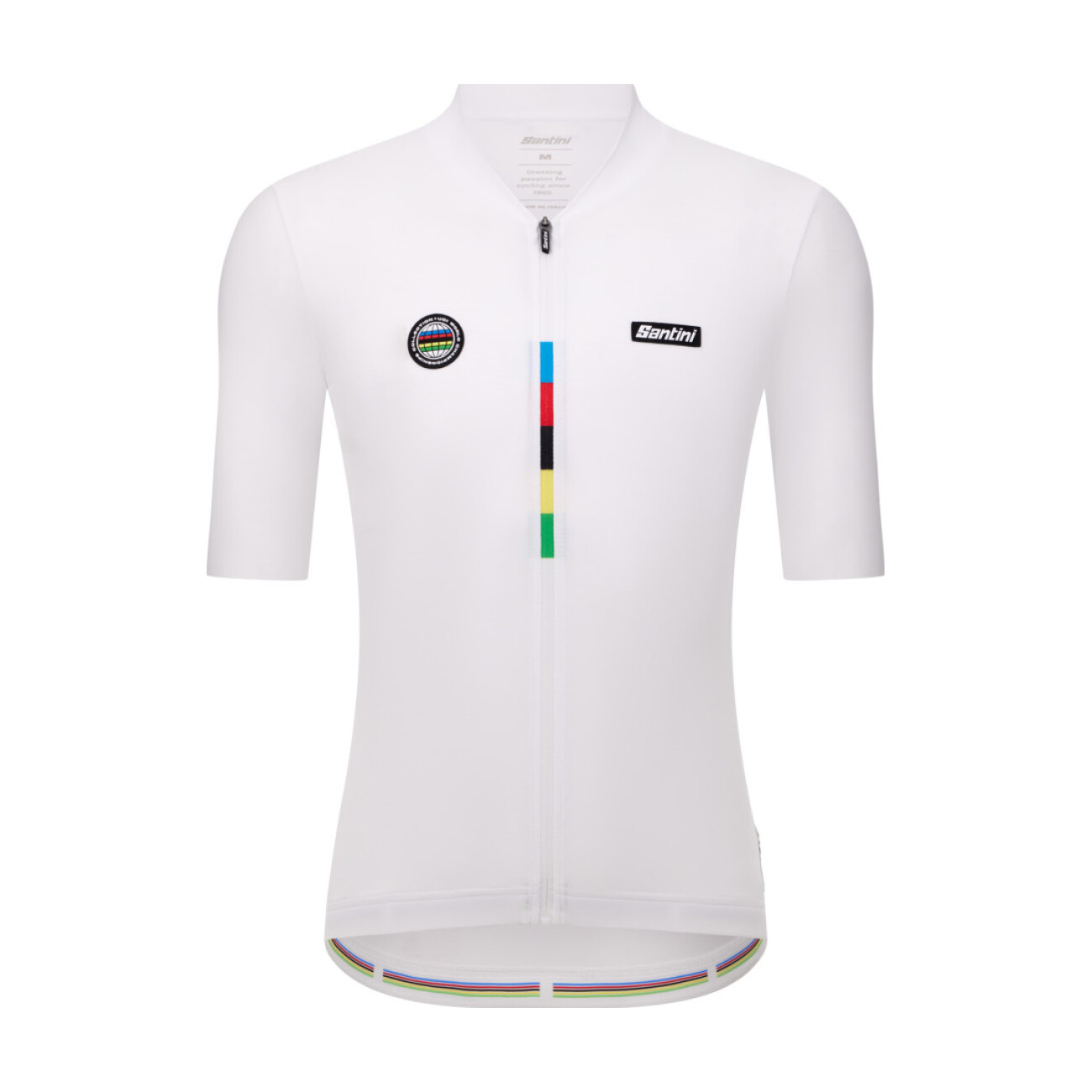 SANTINI Cyklistický dres s krátkym rukávom - UCI WORLD CHAMPION - biela