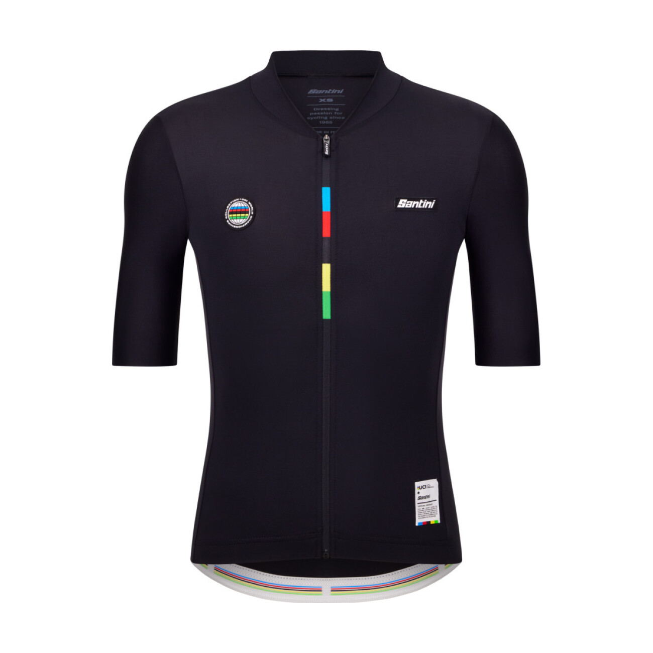 SANTINI Cyklistický dres s krátkym rukávom - UCI WORLD CHAMPION - čierna