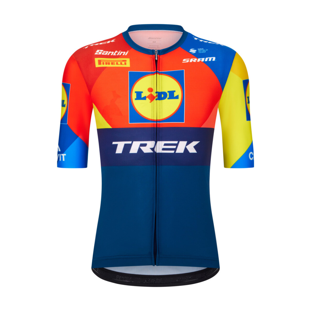 SANTINI Cyklistický dres s krátkym rukávom - LIDL TREK 2025 - viacfarebná
