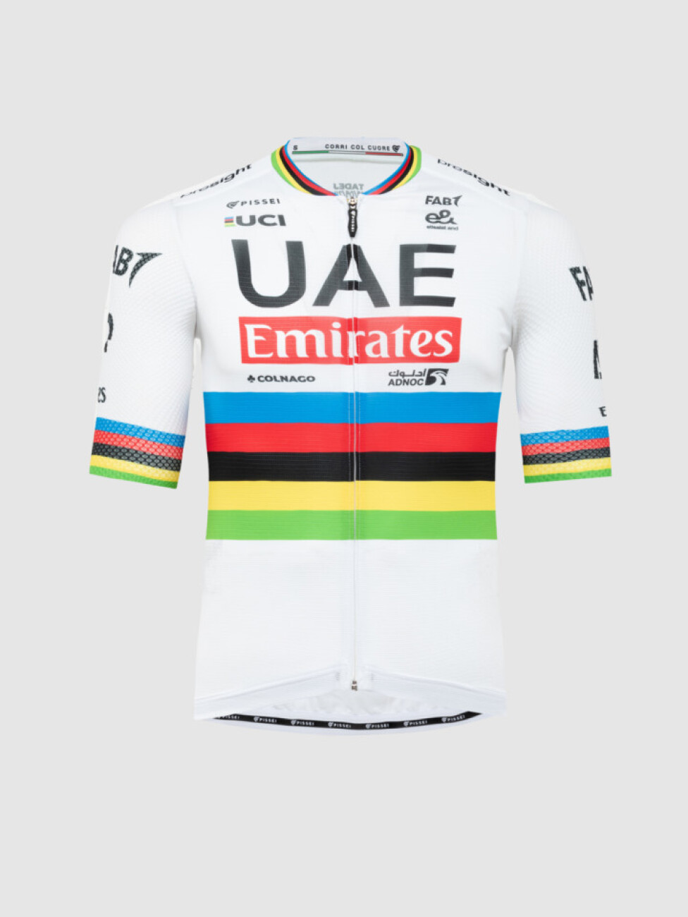 PISSEI Cyklistický dres s krátkym rukávom - UAE TEAM EMIRATES 2024 - viacfarebná 2XL