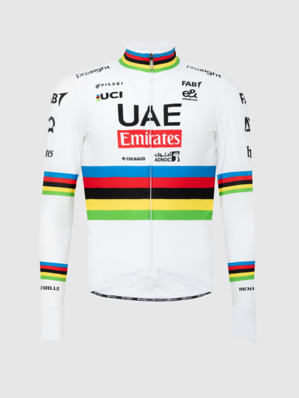 PISSEI Cyklistický dres s dlhým rukávom letný - UAE TEAM EMIRATES 2024 - viacfarebná