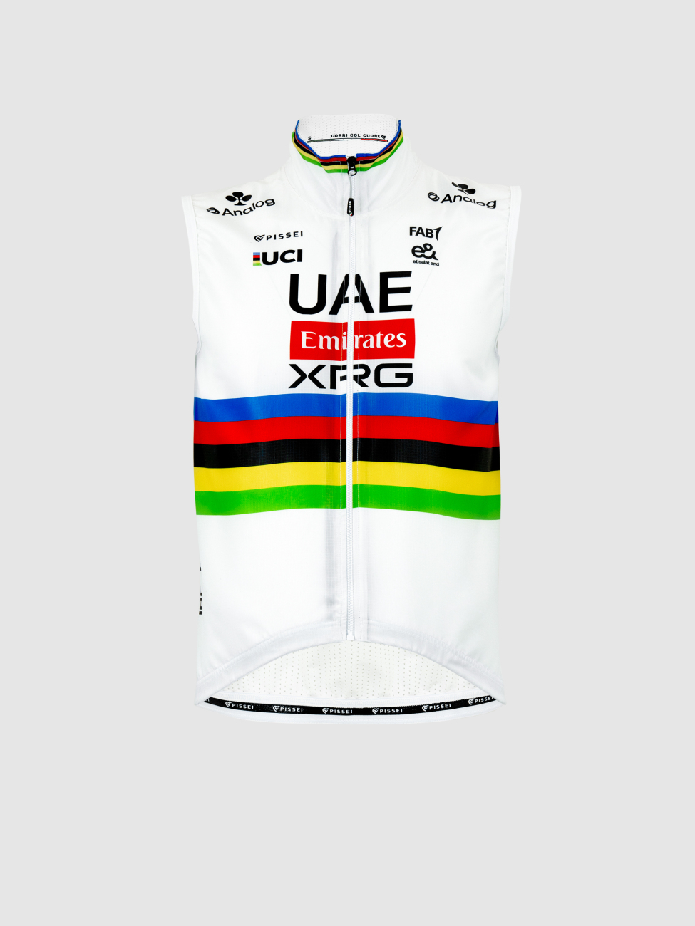 PISSEI Cyklistická vesta - TADEJ POGACAR WORLD CHAMP - biela
