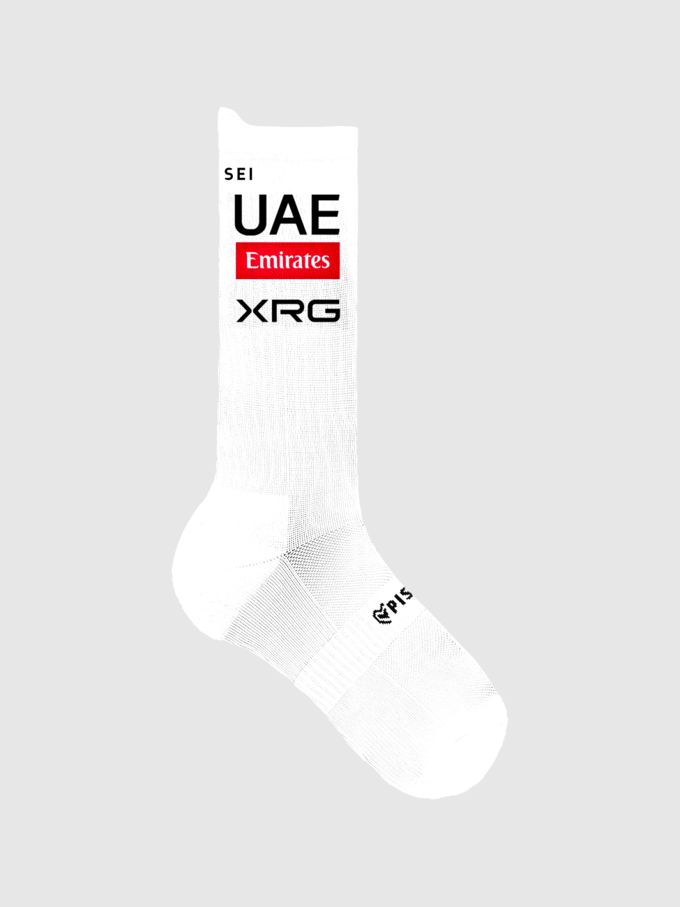 PISSEI Cyklistické ponožky klasické - UAE TEAM EMIRATES 2025 - biela