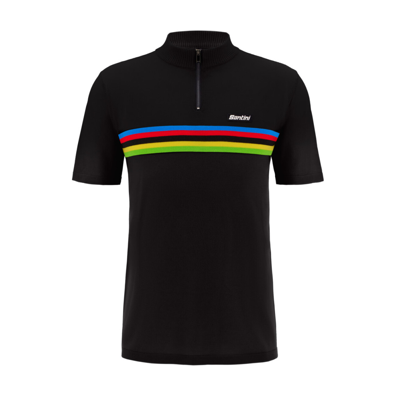 SANTINI Cyklistické tričko s krátkym rukávom - UCI WORLD CHAMPION - čierna