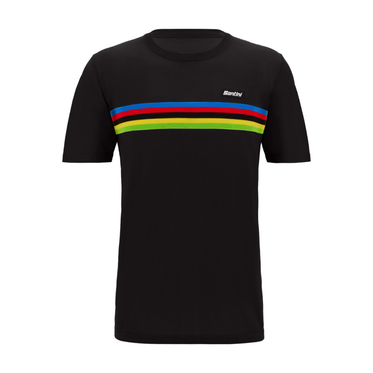 SANTINI Cyklistické tričko s krátkym rukávom - UCI WORLD CHAMPION - čierna