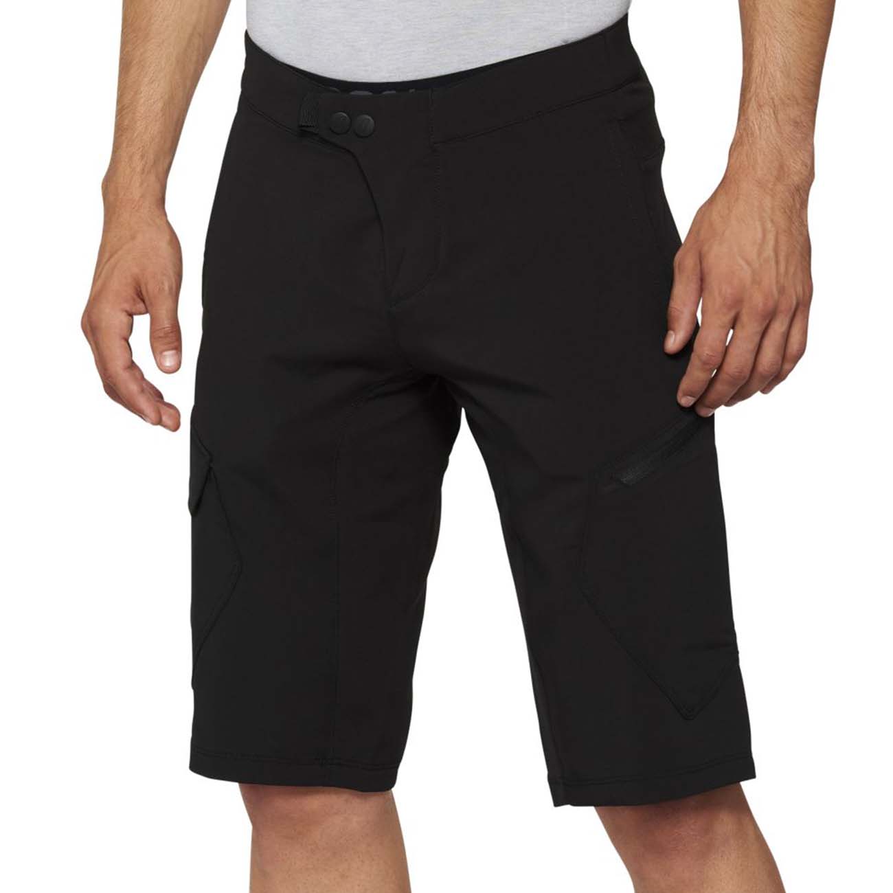 
                100% SPEEDLAB Cyklistické nohavice krátke bez trakov - RIDECAMP - čierna XL
            