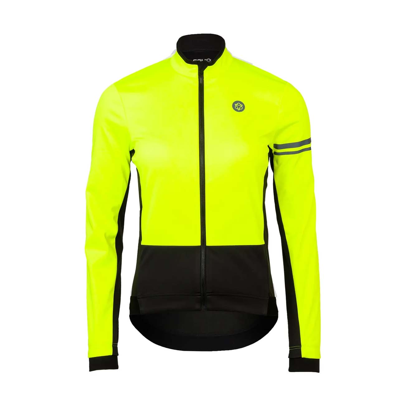 AGU Cyklistická zateplená bunda - WINTER ESSENTIAL W - čierna/žltá