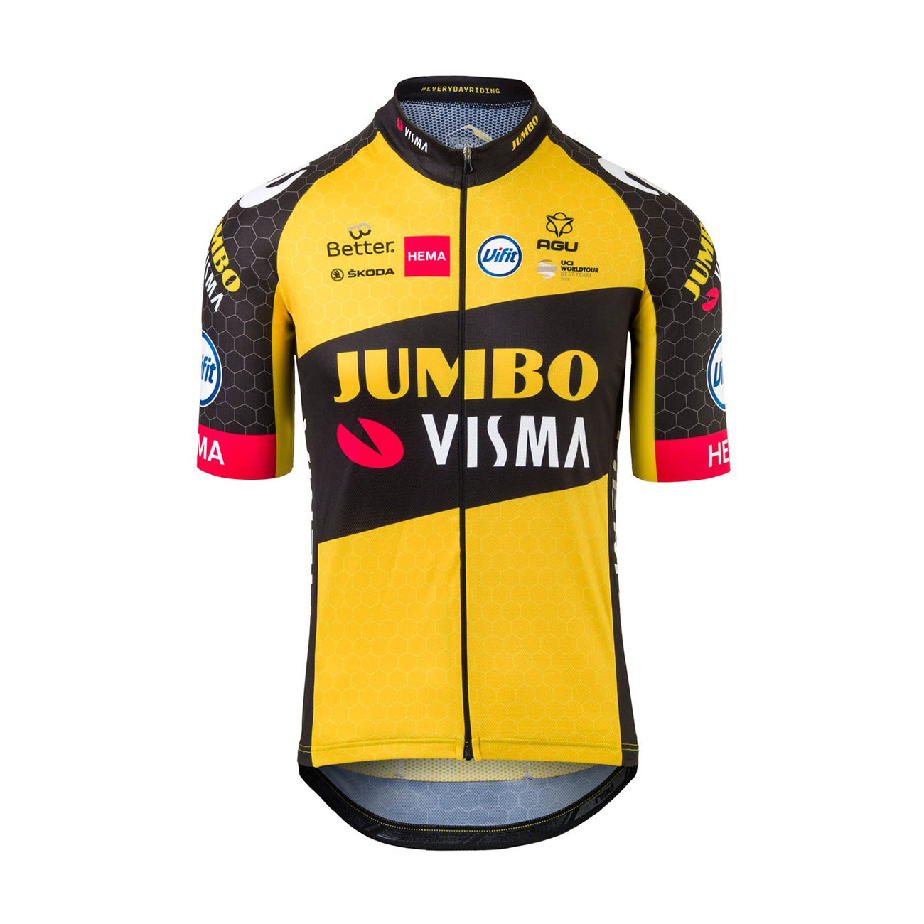 
                AGU Cyklistický dres s krátkym rukávom - JUMBO-VISMA 2021 - čierna/žltá
            