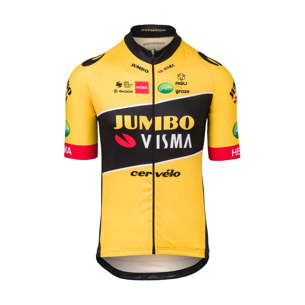 
                AGU Cyklistický dres s krátkym rukávom - JUMBO-VISMA 2022 - čierna/žltá
            