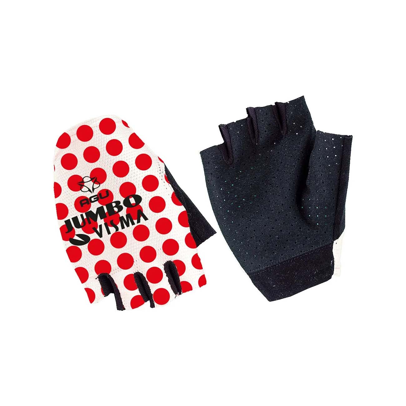 
                AGU Cyklistické rukavice krátkoprsté - JUMBO-VISMA 2022 - červená/biela XL
            