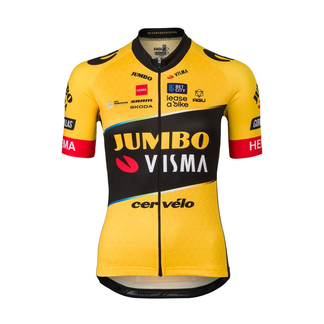 
                AGU Cyklistický dres s krátkym rukávom - JUMBO-VISMA 23 LADY - žltá/čierna
            