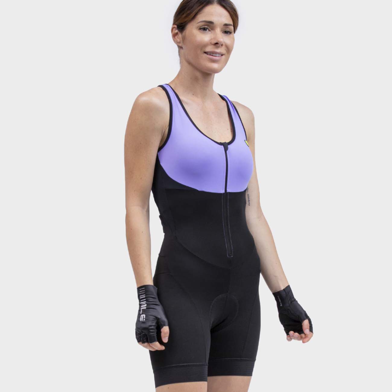 ALÉ Cyklistický overal - CLASSICO RL 2.0 LADY - čierna/fialová