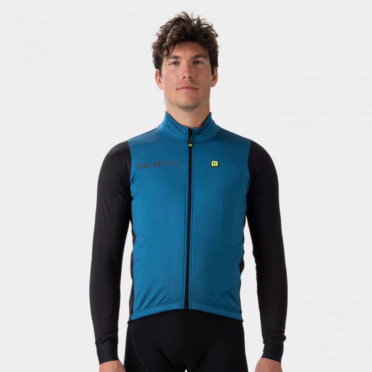 
                ALÉ Cyklistická zateplená bunda - FONDO 2.0 SOLID - čierna/modrá XL
            