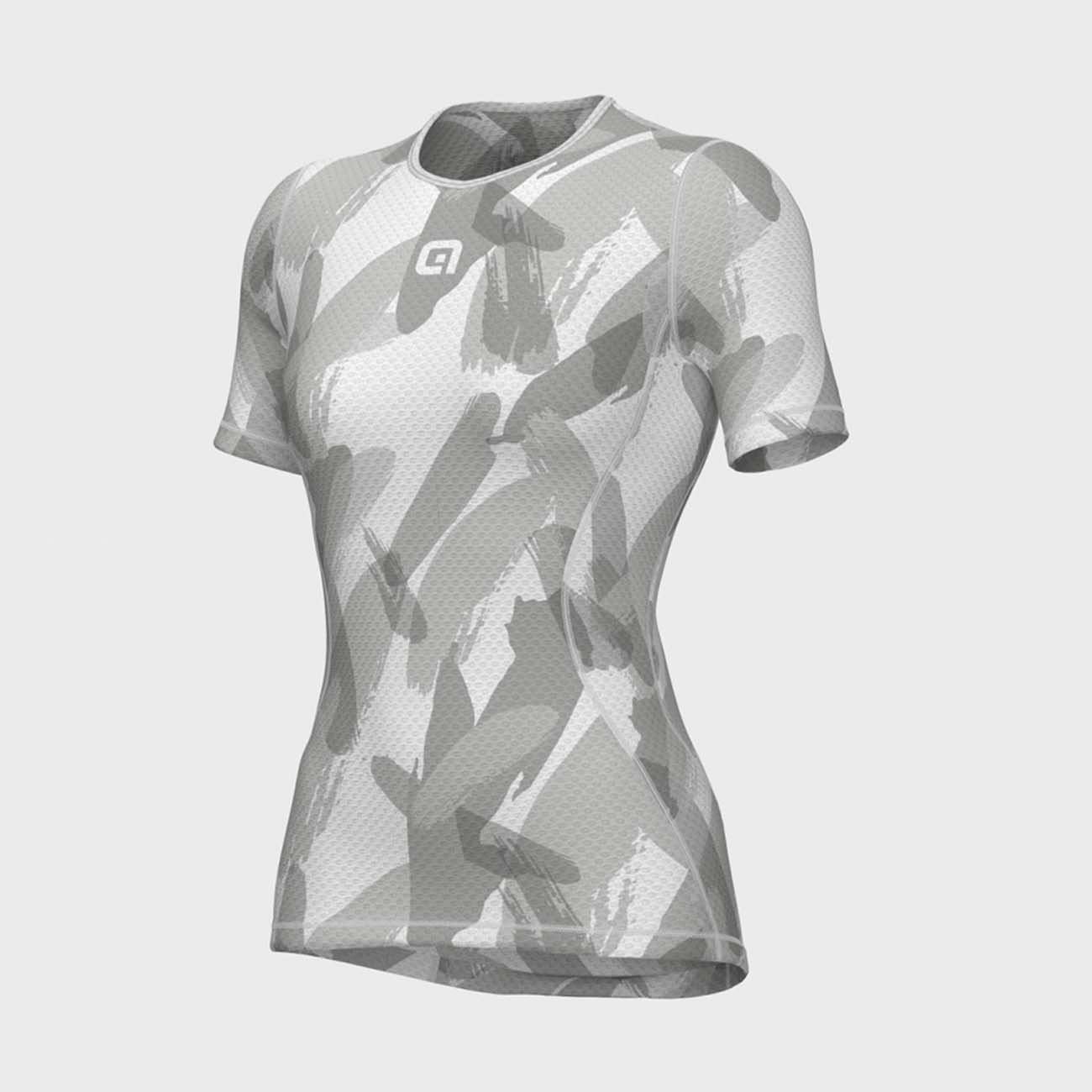 E-shop ALÉ Cyklistické tričko s krátkym rukávom - BRUSH INTIMO LADY - biela/šedá