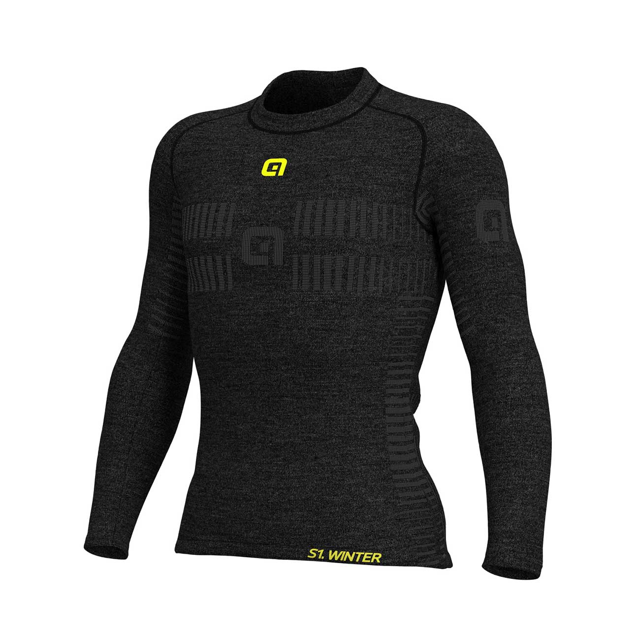 ALÉ Cyklistické tričko s dlhým rukávom - SEAMLESS WOOL - šedá