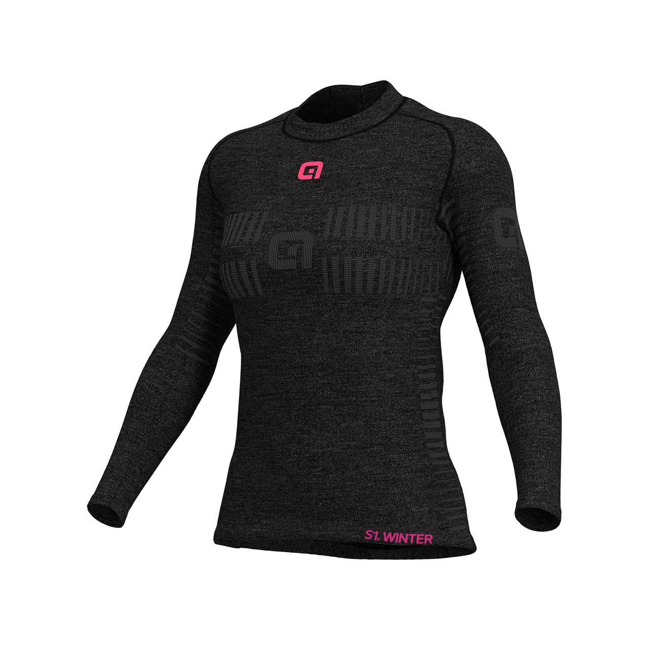 ALÉ Cyklistické tričko s dlhým rukávom - SEAMLESS WOOL LADY - šedá