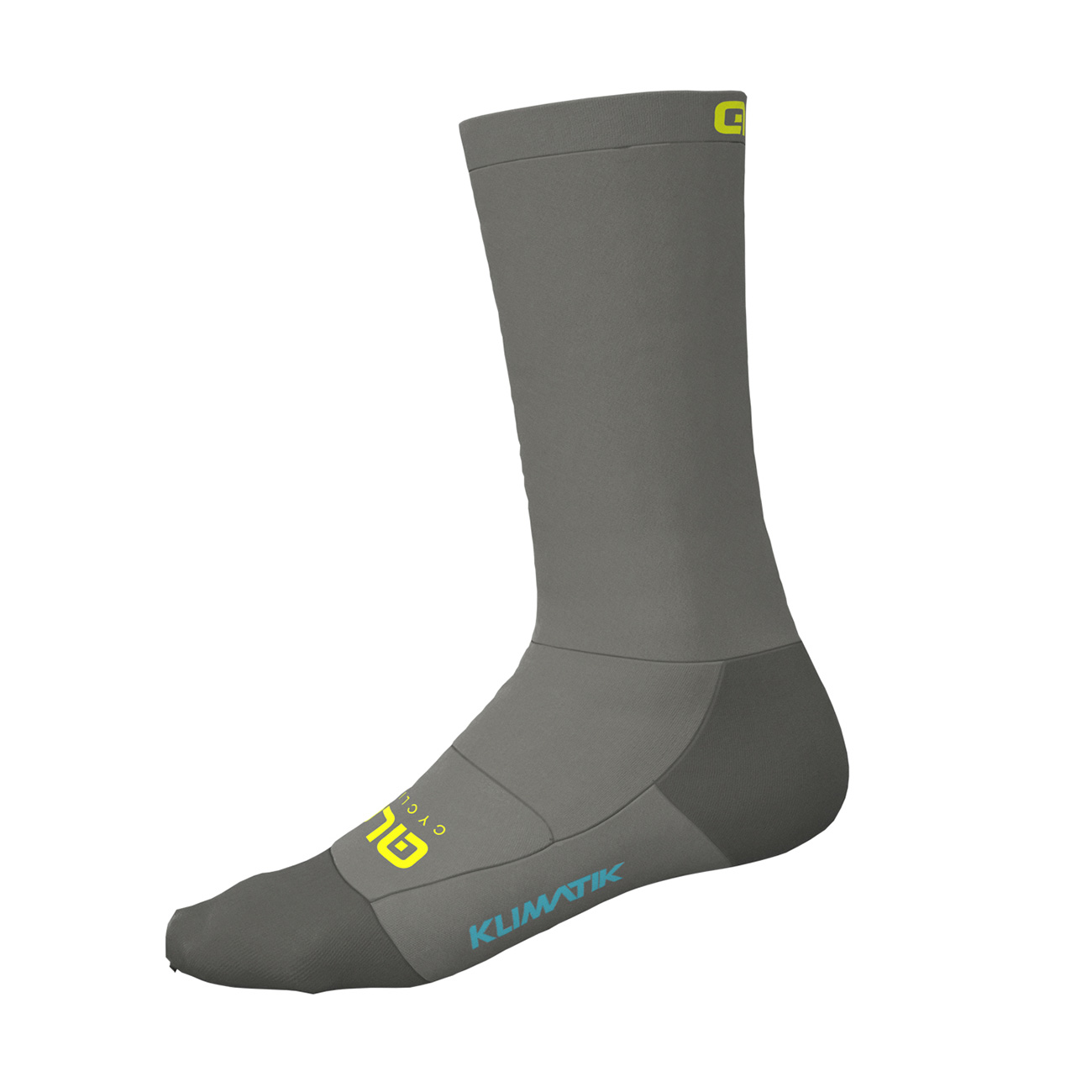 
                ALÉ Cyklistické ponožky klasické - TEAM KLIMATIK H22 - šedá/žltá S
            