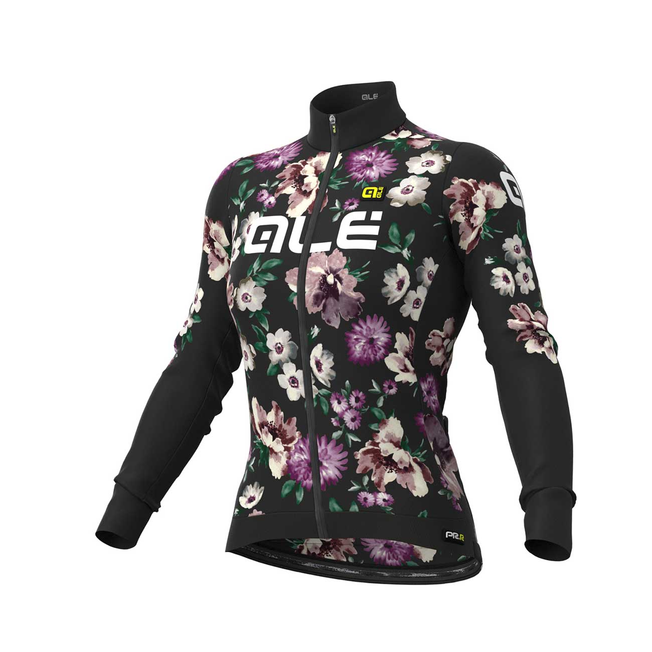 ALÉ Cyklistický dres s dlhým rukávom zimný - FIORI LADY WINTER - čierna