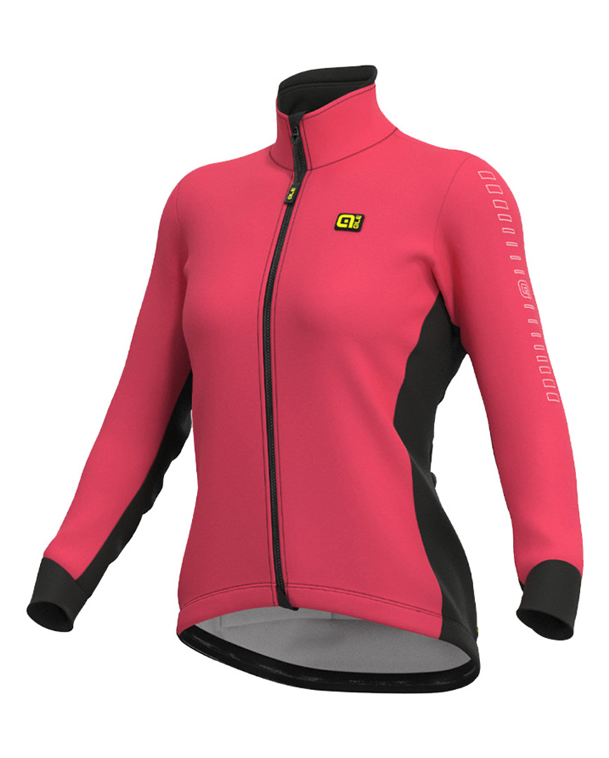 E-shop ALÉ Cyklistická zateplená bunda - SOLID FONDO LADY WNT - ružová M