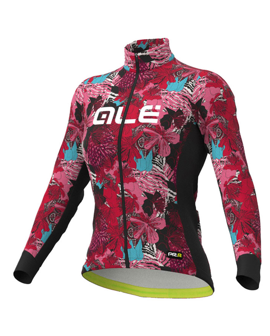 
                ALÉ Cyklistický dres s dlhým rukávom zimný - AMAZZONIA LADY WNT - ružová/čierna L
            
