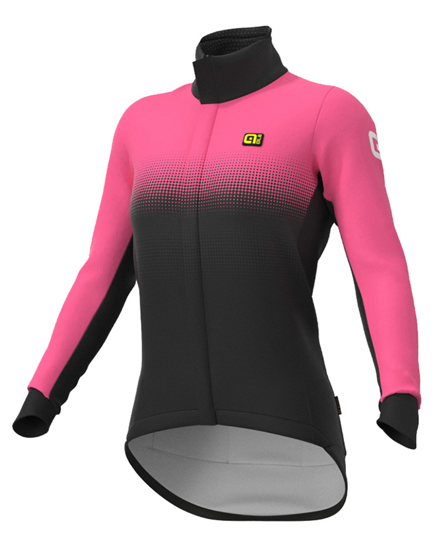 E-shop ALÉ Cyklistická zateplená bunda - PR-S GRADIENT LADY - čierna/ružová