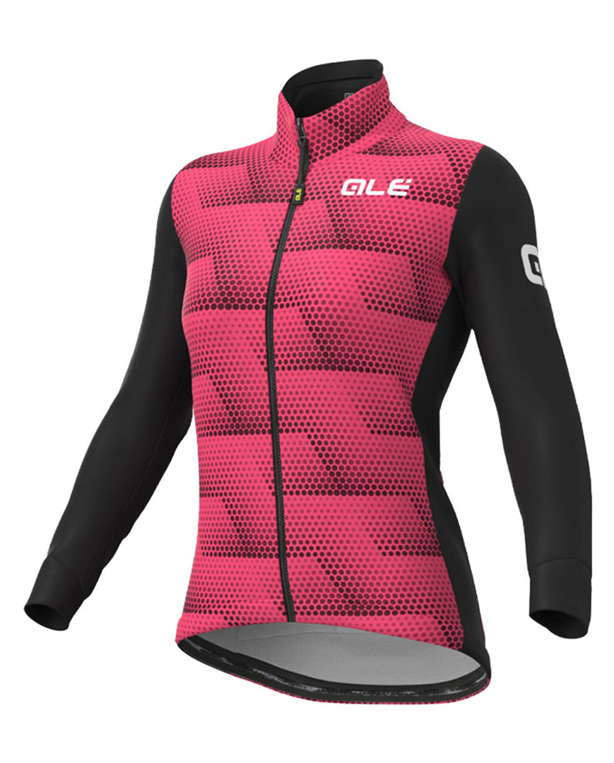 
                ALÉ Cyklistická zateplená bunda - SOLID SHARP LADY WNT - ružová/čierna
            