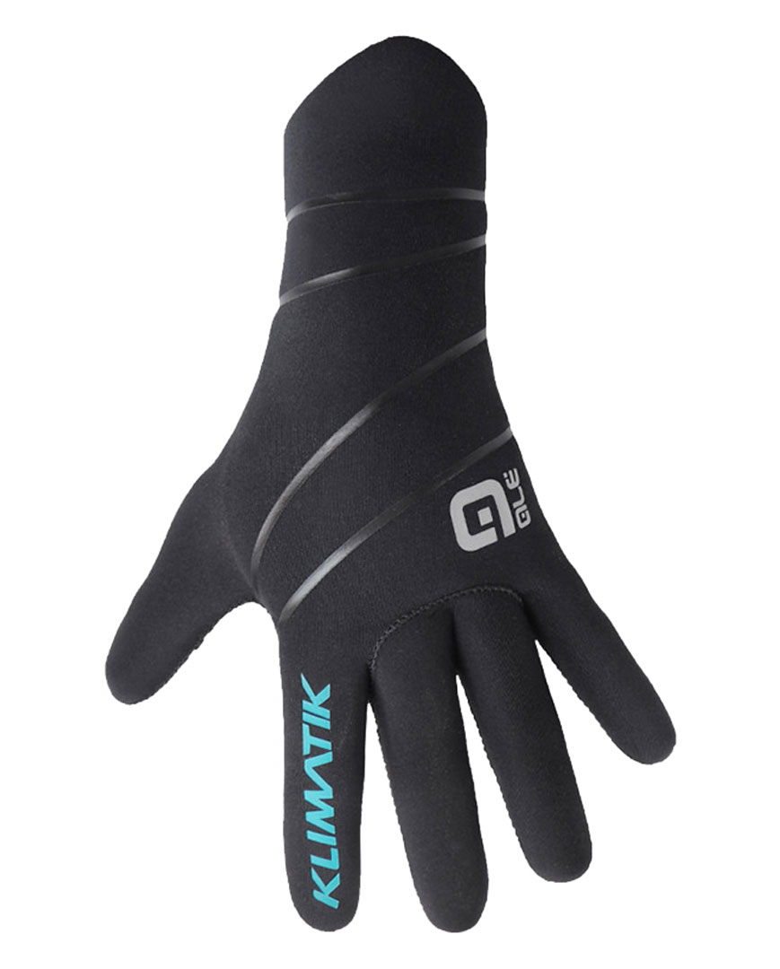 ALÉ Cyklistické rukavice dlhoprsté - NEOPRENE PLUS - čierna