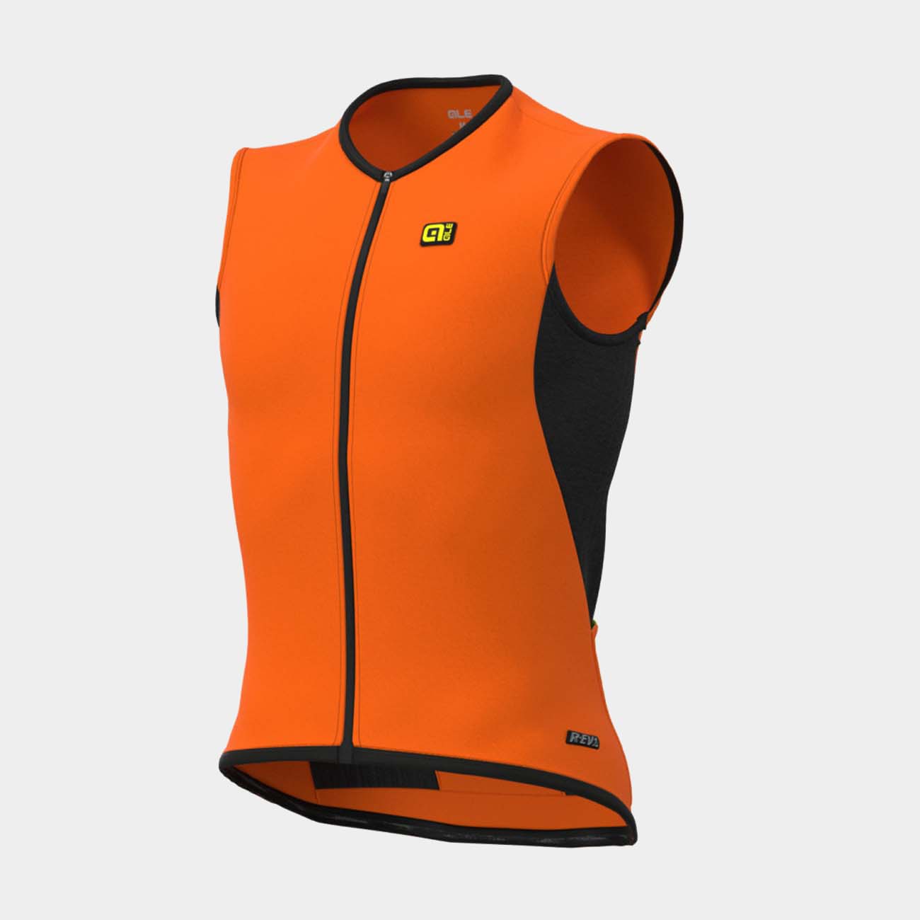 E-shop ALÉ Cyklistická vesta - CLIMA PROTECTION 2.0 - oranžová/čierna 4XL