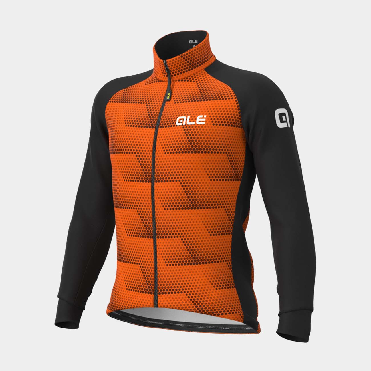 
                ALÉ Cyklistická zateplená bunda - SOLID SHARP - oranžová/čierna
            