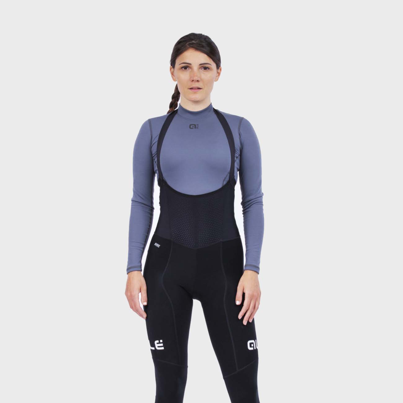 ALÉ Cyklistické nohavice dlhé s trakmi - R-EV1 FUTURE WARM - čierna XS
