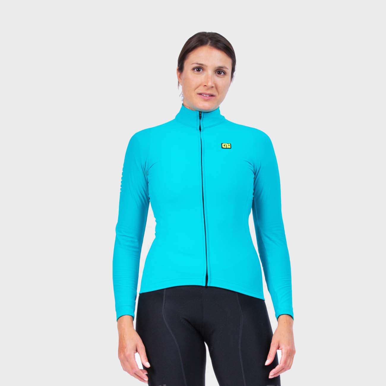 
                ALÉ Cyklistický dres s dlhým rukávom zimný - WARM RACE LADY WNT - tyrkysová XL
            