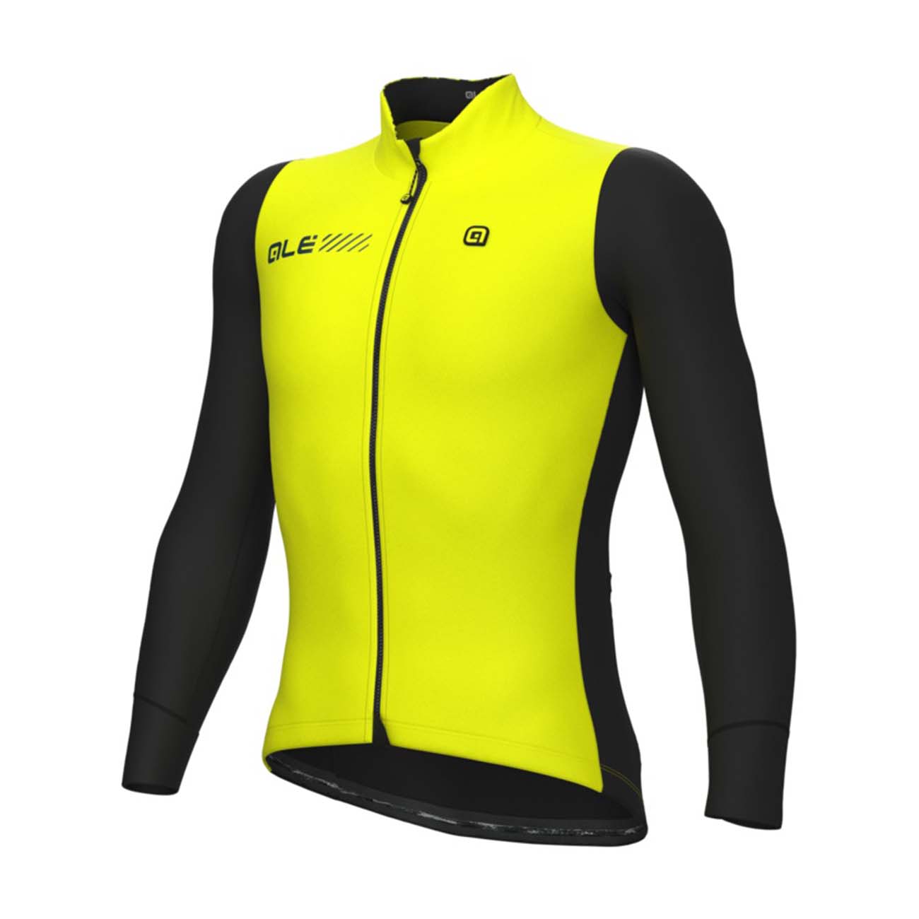 
                ALÉ Cyklistická zateplená bunda - FONDO 2.0 SOLID - čierna/žltá L
            