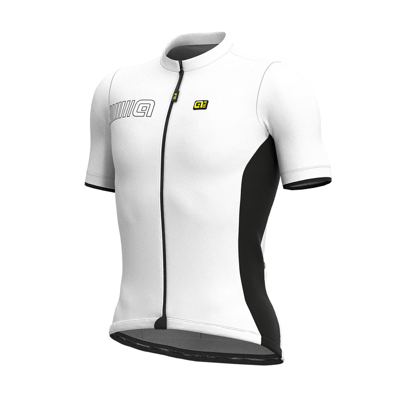 
                ALÉ Cyklistický dres s krátkym rukávom - COLOR BLOCK - biela
            