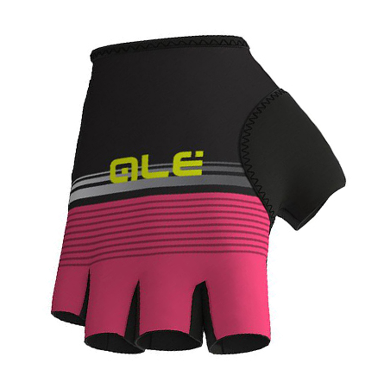 
                ALÉ Cyklistické rukavice krátkoprsté - CLASSICHE DEL NORD - ružová/čierna 2XL
            