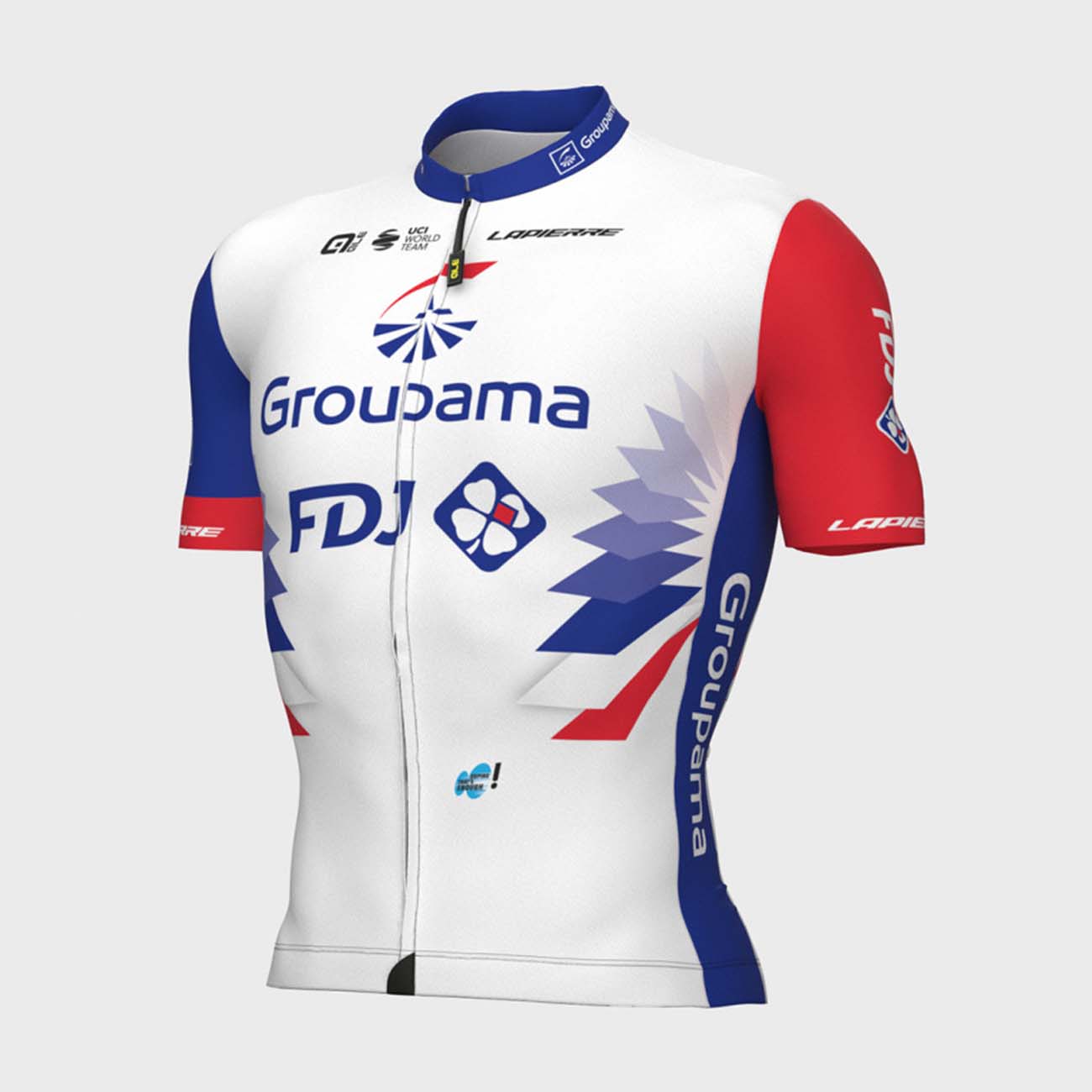 
                ALÉ Cyklistický dres s krátkym rukávom - GROUPAMA FDJ 2022 - modrá/biela/červená L
            