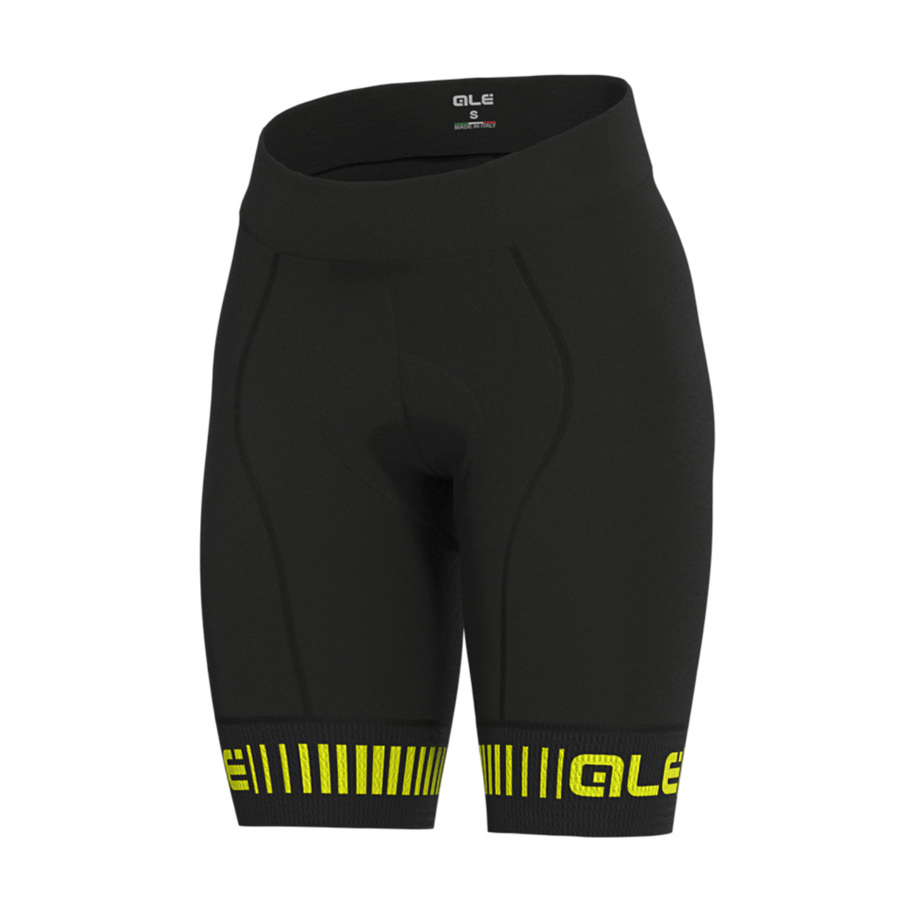 
                ALÉ Cyklistické nohavice krátke bez trakov - STRADA LADY - žltá/čierna
            