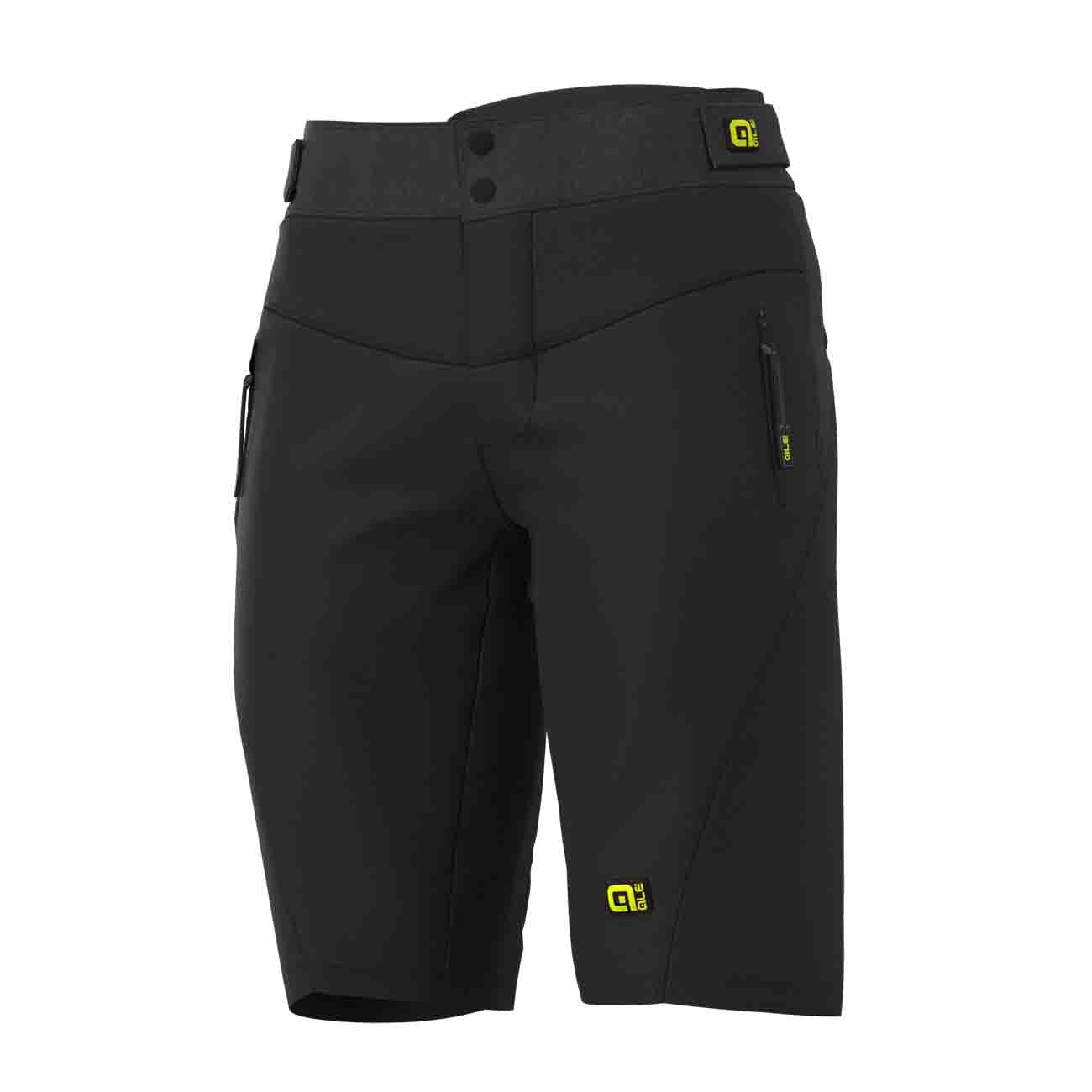 
                ALÉ Cyklistické nohavice krátke bez trakov - ENDURO 2.0 - čierna
            