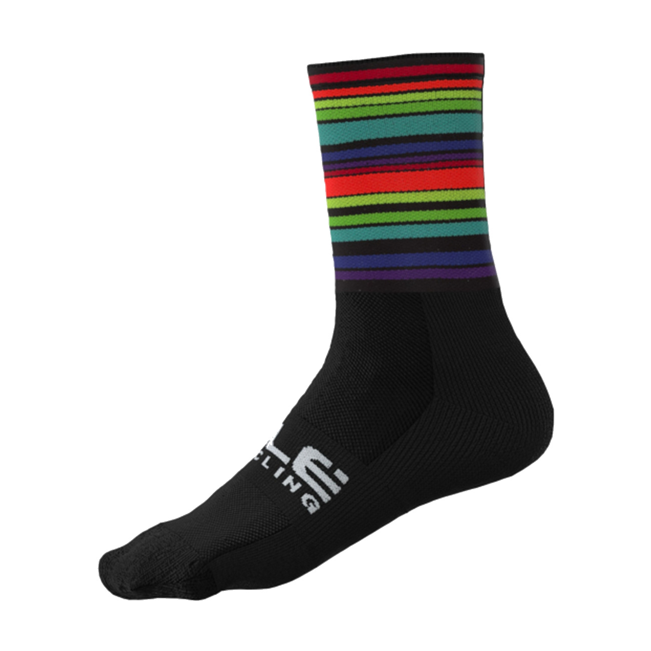 
                ALÉ Cyklistické ponožky klasické - FLASH - čierna L
            