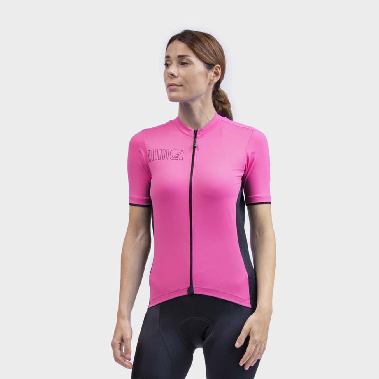 ALÉ Cyklistický dres s krátkym rukávom - COLOR BLOCK LADY - ružová