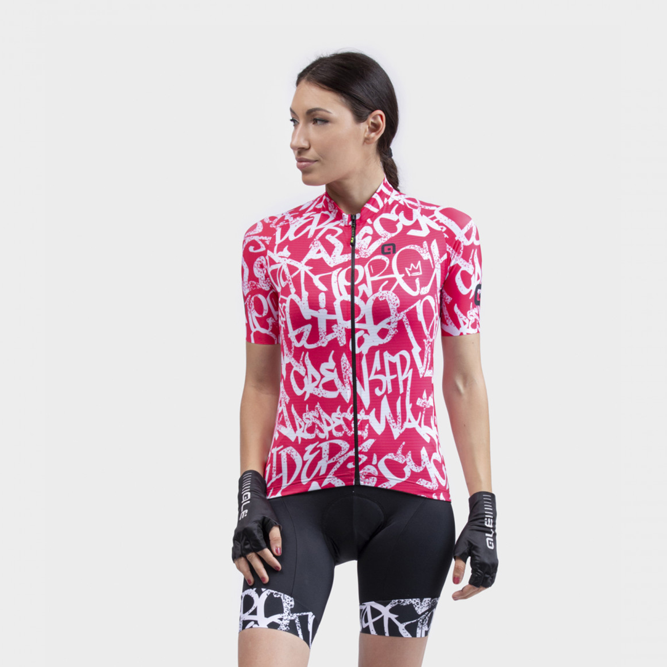 
                ALÉ Cyklistický dres s krátkym rukávom - ALÉ SOLID RIDE LADY - biela/červená XL
            