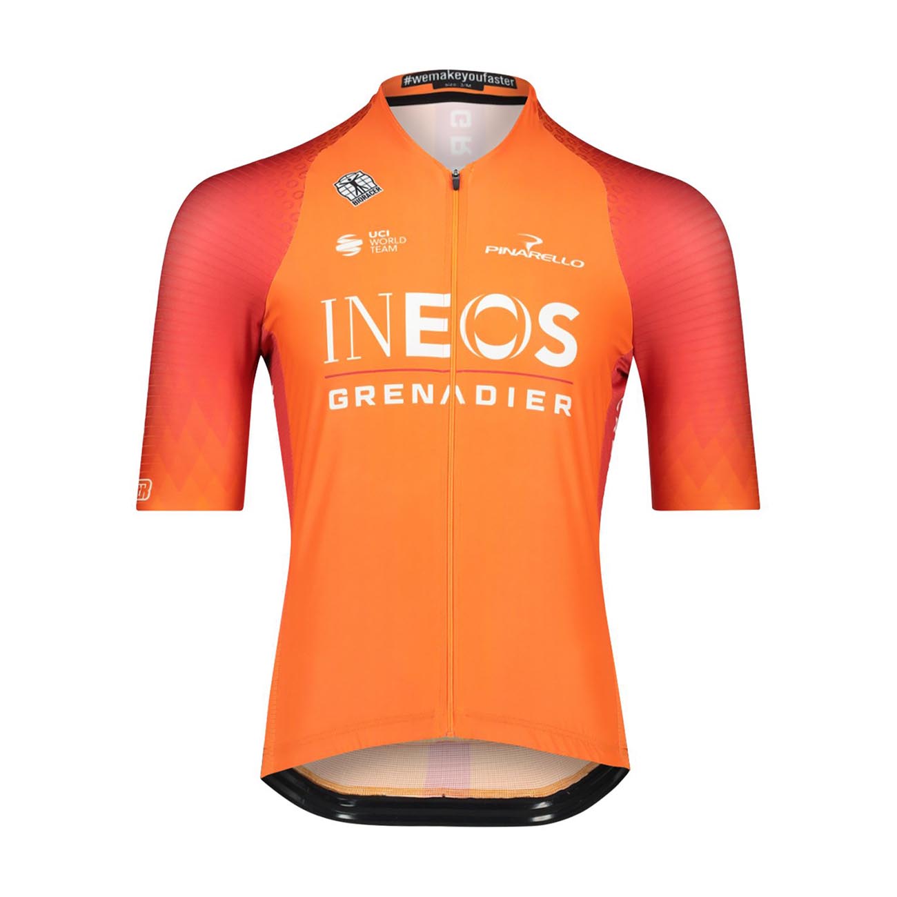 E-shop BIORACER Cyklistický dres s krátkym rukávom - INEOS GRENADIERS '22 - červená/oranžová