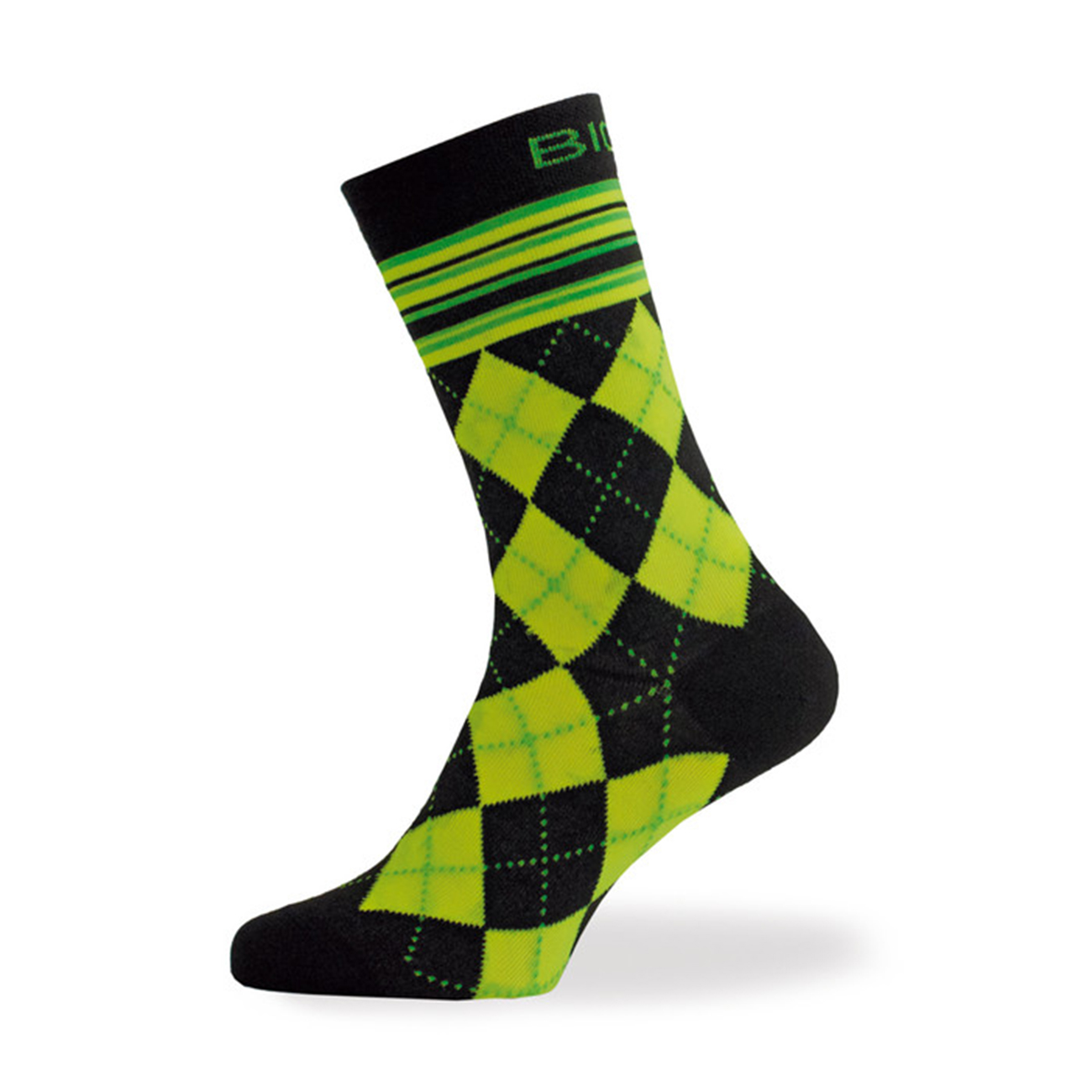 
                BIOTEX Cyklistické ponožky klasické - JACQUARD - žltá/čierna
            