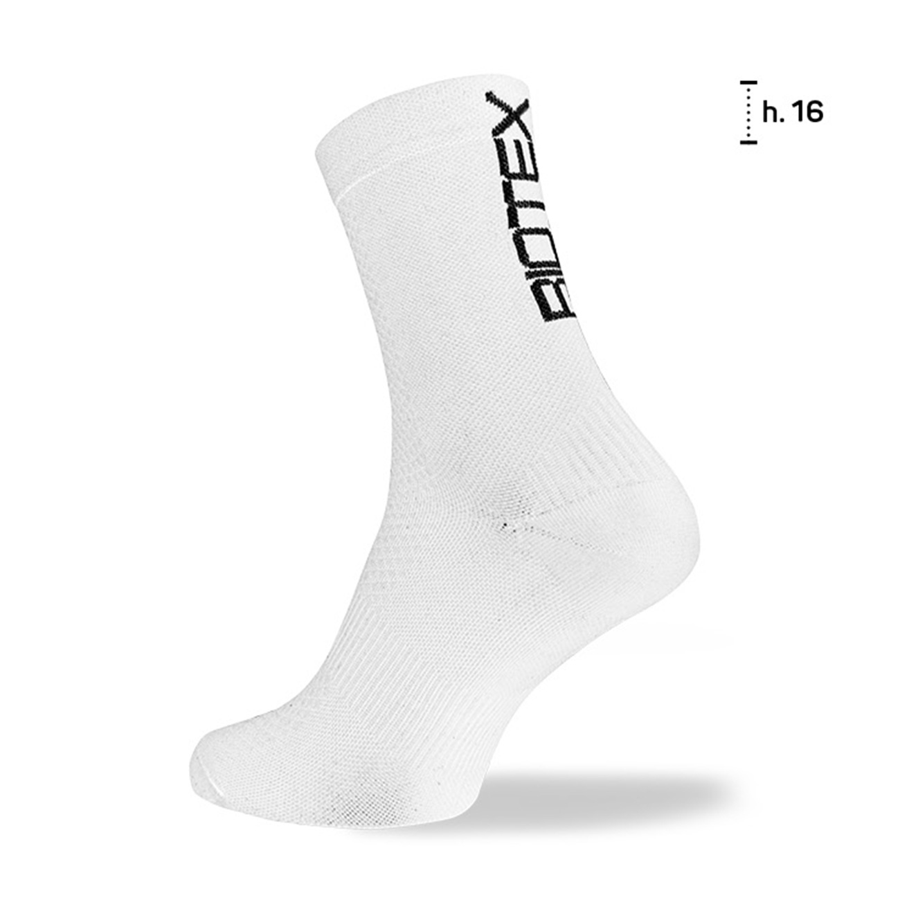
                BIOTEX Cyklistické ponožky klasické - PRO - biela
            
